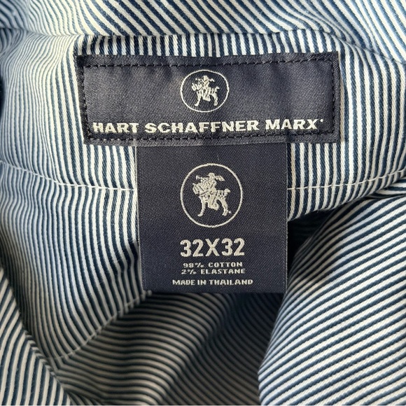 Hart Schaffner Marx Men's Deep Blue Chinos - Picture 7 of 10